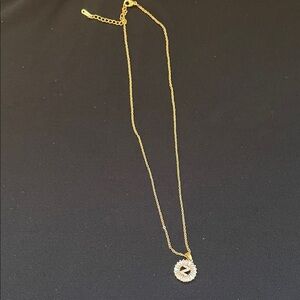 New Faux Gold-Tone Letter Z Pendant Necklace
